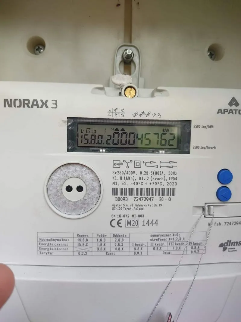 Odczyt licznika prądu